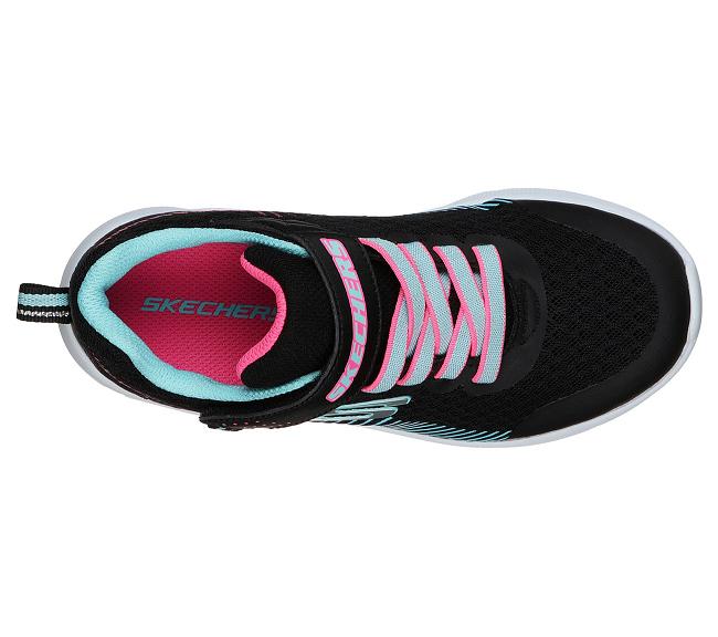 Zapatillas Skechers Con Velcro Niños - Microspec Negro TFEWD1687